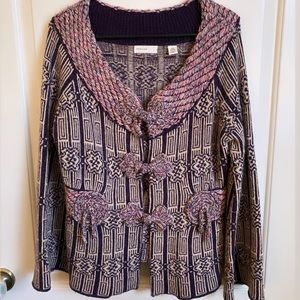 Sleeping on Snow wool sweater. size large - beautiful, artsy, hippie